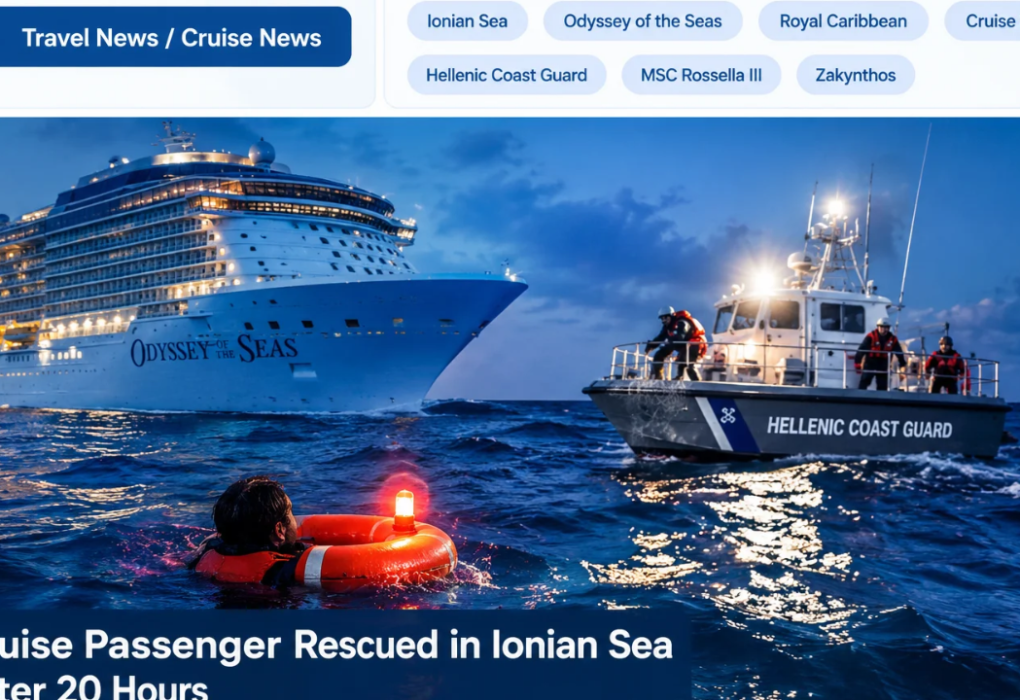 cruise passenger rescued ionian sea