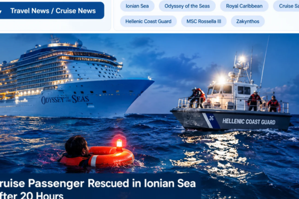 ating in the search, spotted a flashing light attached to a lifebuoy and helped rescuers locate her.