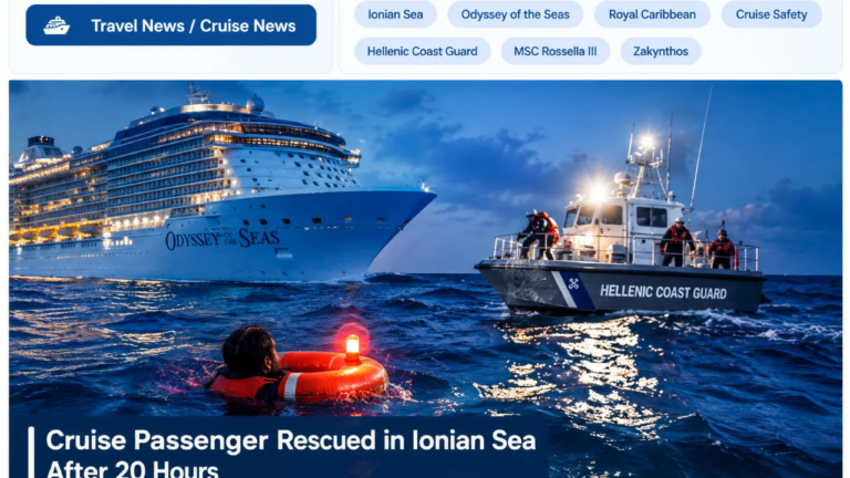cruise passenger rescued ionian sea